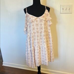 NWT Good For Life Pink Ruffled Tiered Midi Sundress